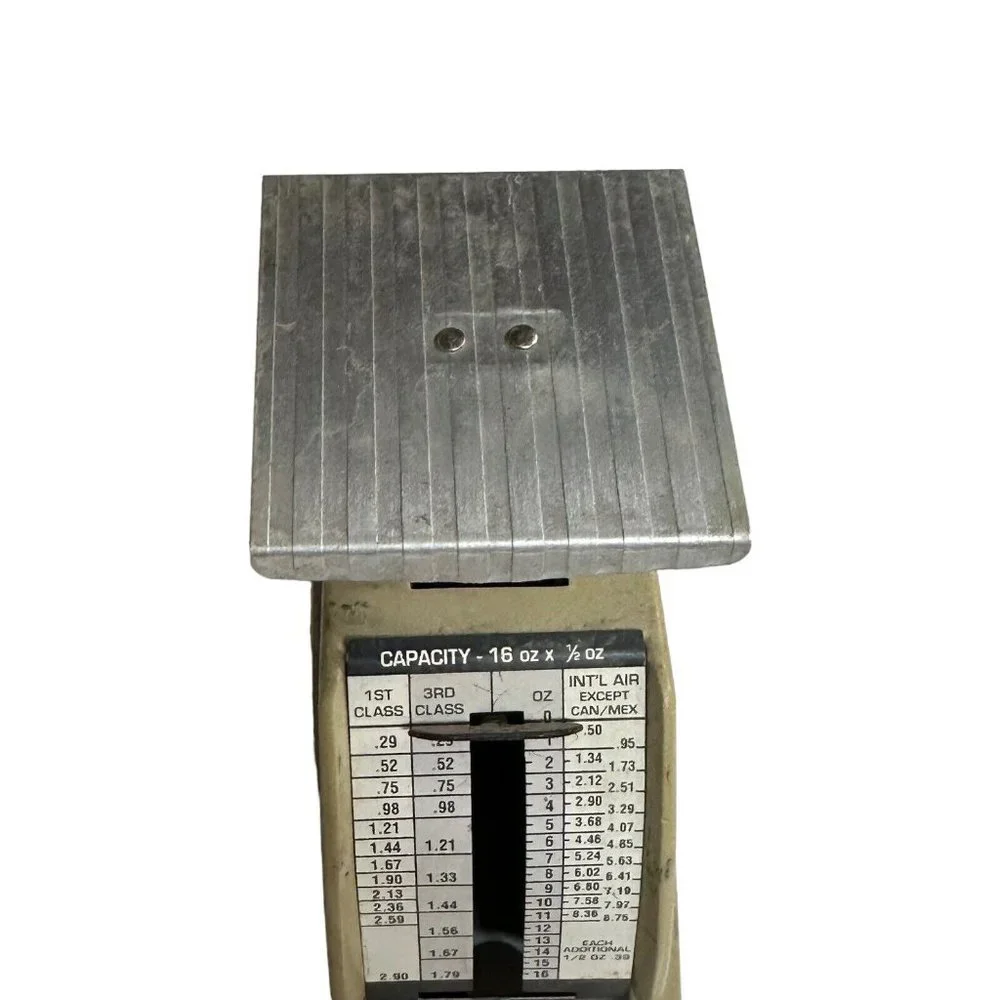 VTG Pelouze P1 Petite Postal Scale Rates Eff Feb 1991 Evanston Illinois‎ USA